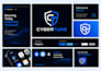 do technology cyber security tech  IT company logo design